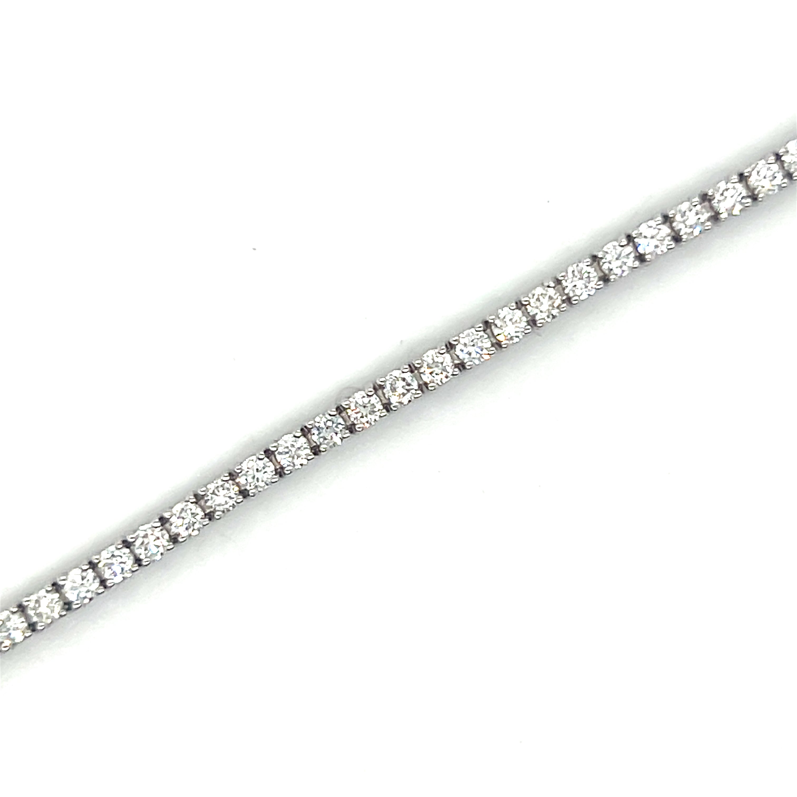 Sterling Silver 3CT Lab-Grown Diamond Tennis Bracelet 7"