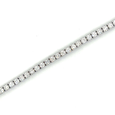 Sterling Silver 3CT Lab-Grown Diamond Tennis Bracelet 7"
