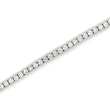 Sterling Silver 3CT Lab-Grown Diamond Tennis Bracelet 7"