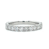 14K White Gold 1.00 Carat Total Weight Lab Grown Diamond Prong Set Wedding Band