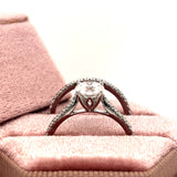 14K White Gold 1.50 Carat Total Weight Lab Grown Diamond Bridal Set with 1CT Center