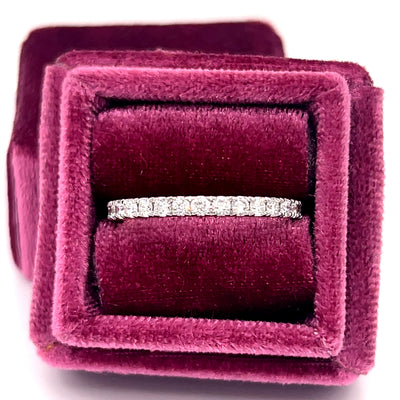 14K Yellow Gold 0.50 Carat Total Weight Round Brilliant Cut Lab Grown Diamond Prong Set Band