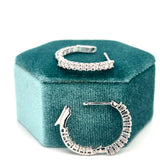 Sterling Silver Lab Grown Diamond Hoop Earrings