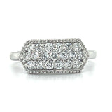 Sterling Silver 0.76 Carat Total Weight Lab Grown Diamond Fashion Ring
