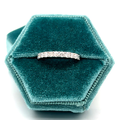 14K White Gold 1.00 Carat Total Weight Lab Grown Diamond Prong Set Wedding Band