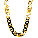 Men's Forever Gold 9mm Heavy Electroplate Mariner Necklace 18"
