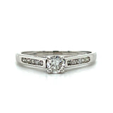 10K White Gold Diamond Engagement Ring