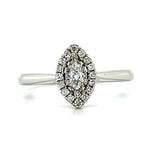 14K White Gold Diamond Bridal Engagement Ring