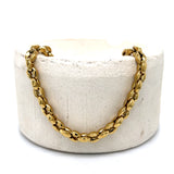 Men's Gold Plated Stainless Steel Handmade Oval Link Bracelet