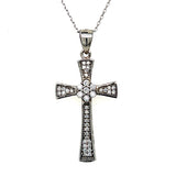 Sterling Silver Cubic Zirconia Cross Pendant