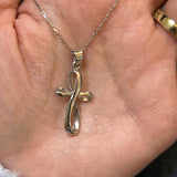 Sterling Silver Twist Cross Pendan