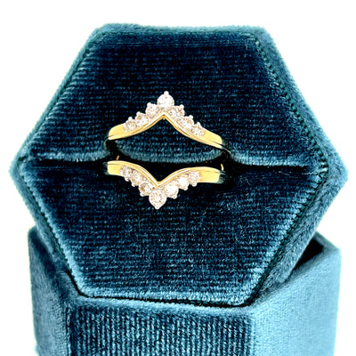 10K Yellow Gold 1/2 Carat Total Weight Diamond Insert Ring