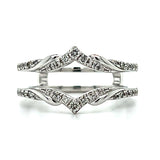 10K White Gold 1/4 Carat Total Weight Diamond Insert Ring