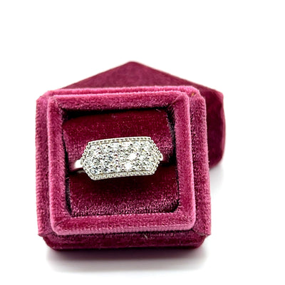 Sterling Silver 0.76 Carat Total Weight Lab Grown Diamond Fashion Ring
