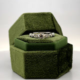 "Adrian"  WJS Set 14K White Gold 0.67 Carat Total Weight (13 Brilliant Round) Diamond including 0.50CT Center Diamond Engagement Ring