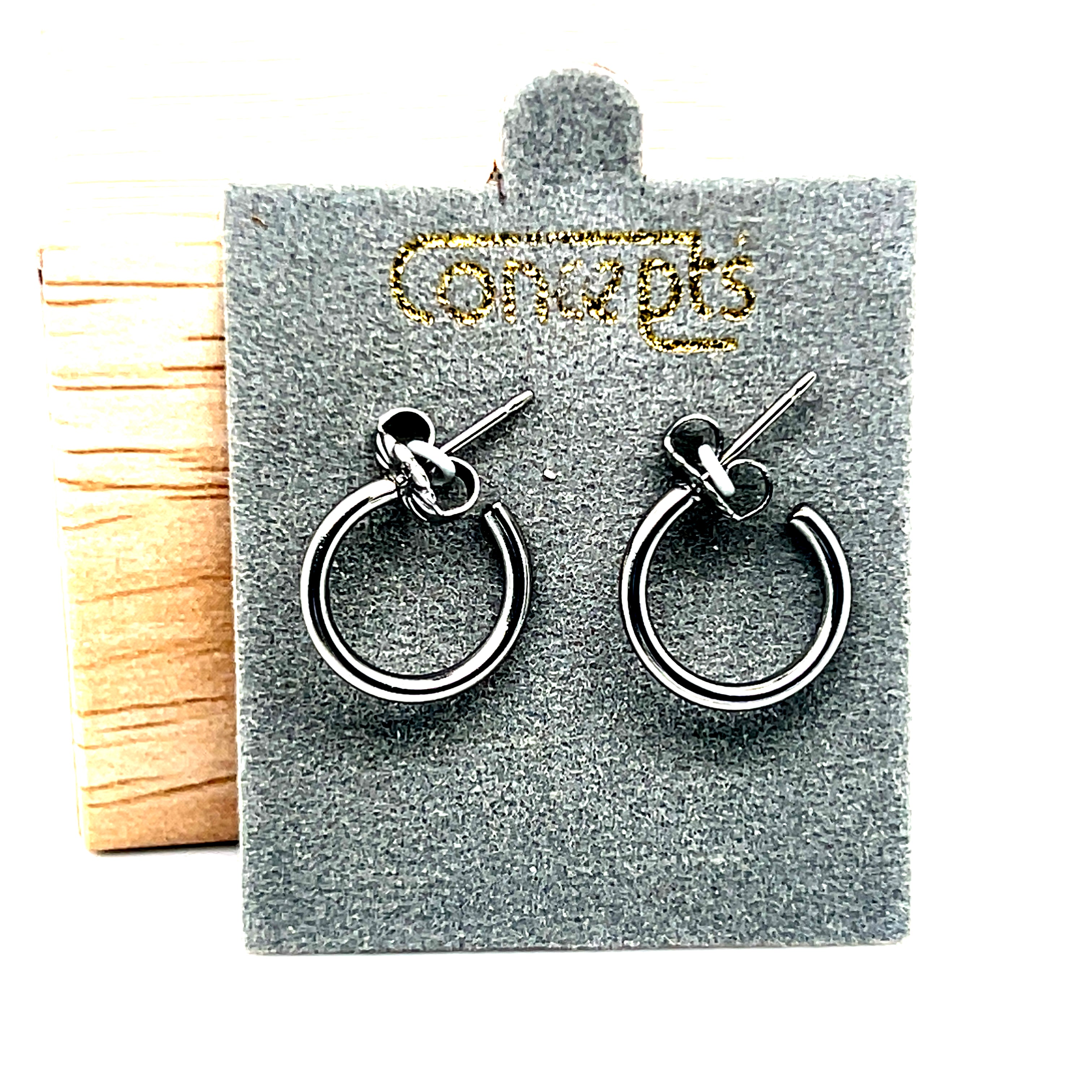 Concepts Silver-Tone 3/8" PST Hoop Allergy Free Earrings
