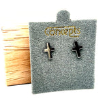 Concepts Silver-Tone Cross Allergy Free Earrings