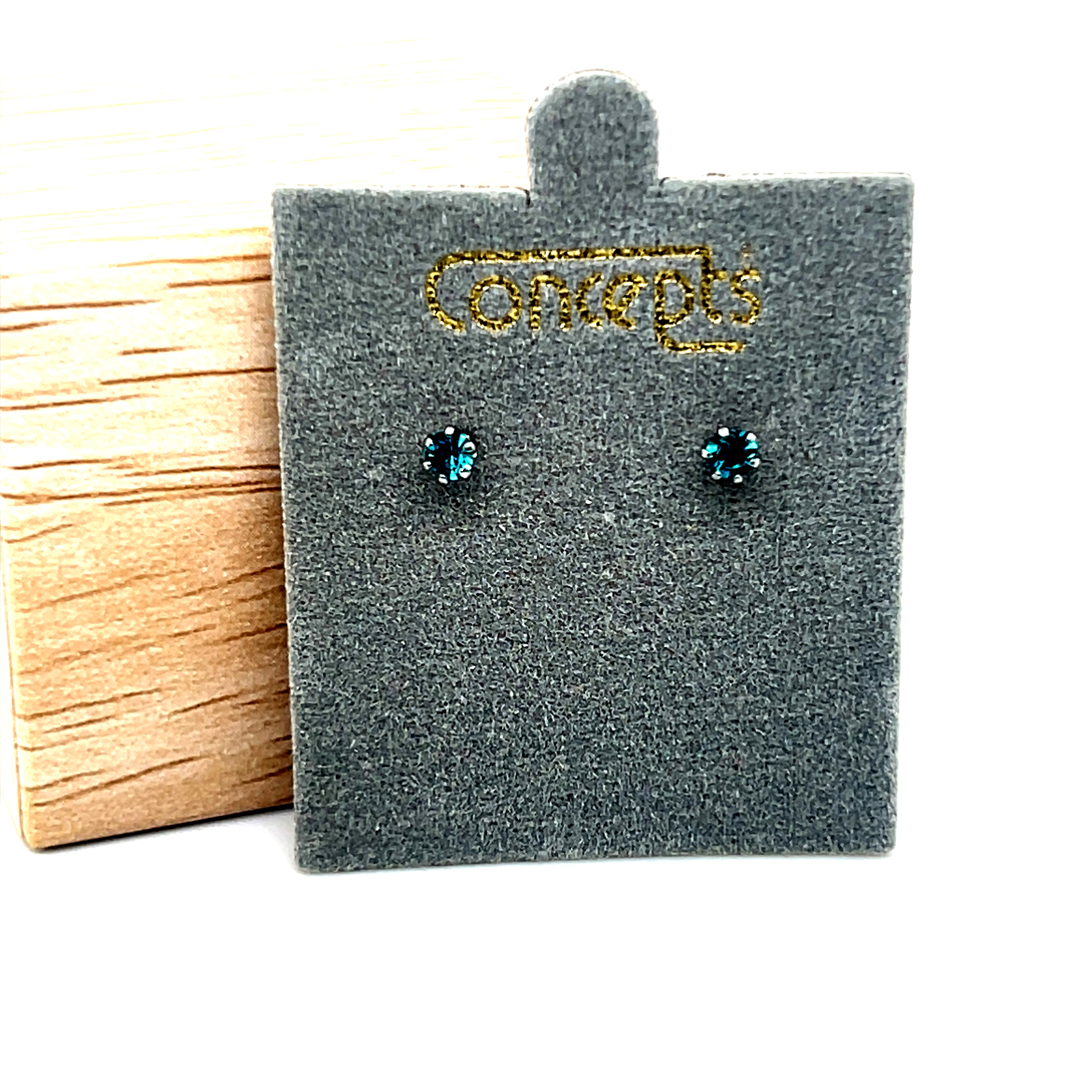 Concepts Silver-Tone 3mm December Allergy Free Earrings