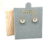 Concepts Gold-Tone 5mm April Birthstone Allergy Free Earrings