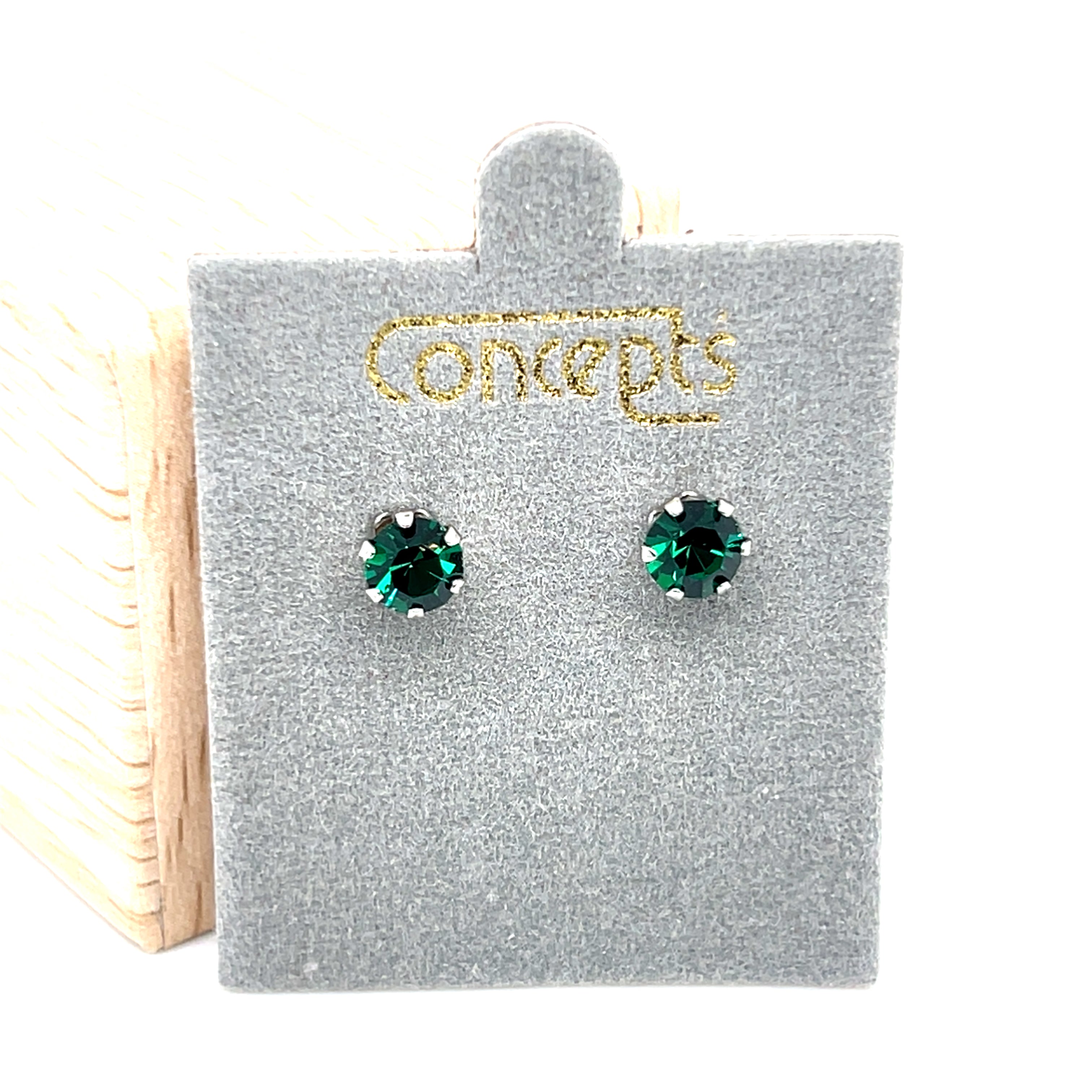 Concepts Silver-Tone 5mm May Birthstone Allergy Free Earrings