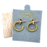Concepts Gold-Tone 3/8" Post Hoop Allergy Free Earrings