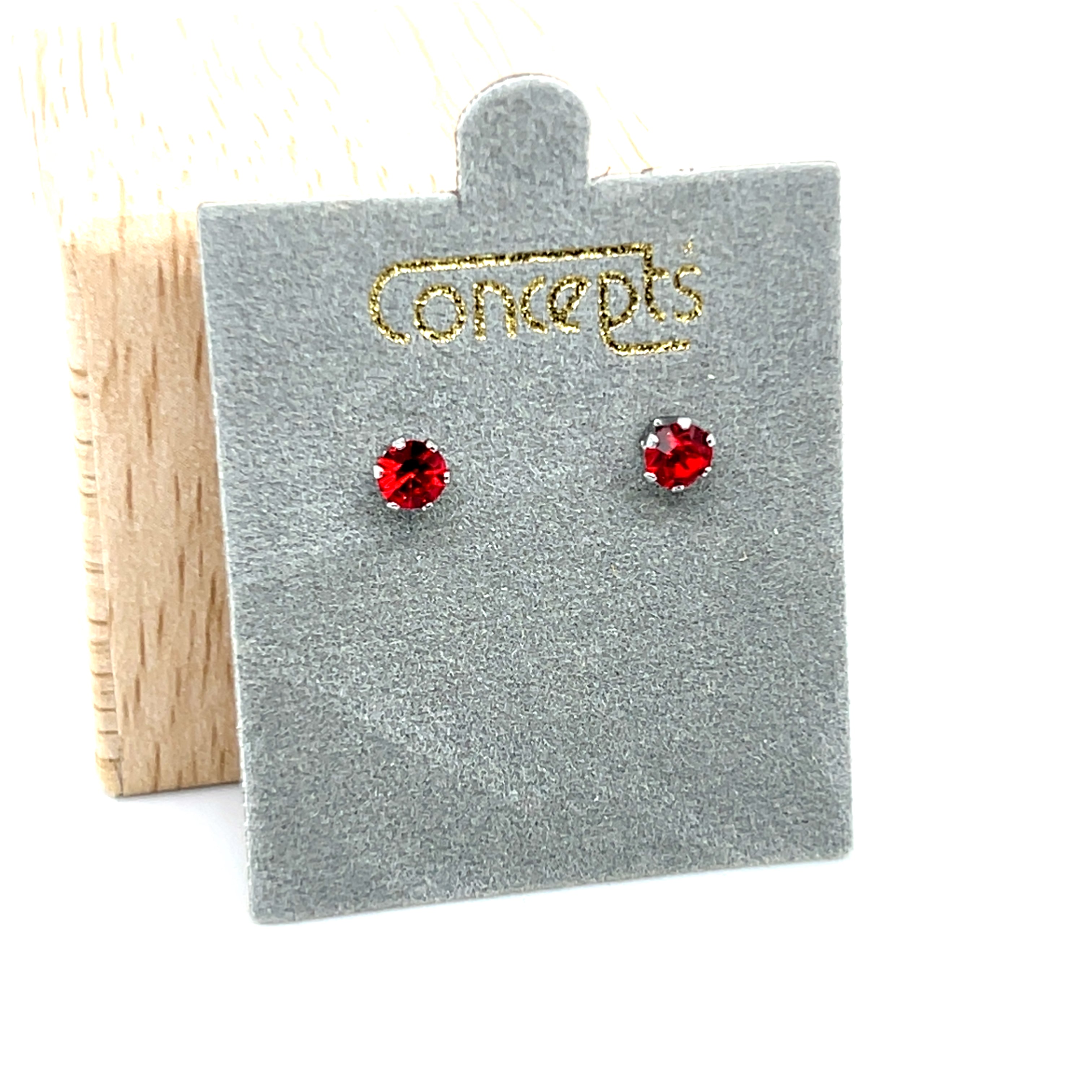 Concepts Silver-Tone 4mm July Allergy Free Earrings