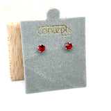 Concepts Silver-Tone 4mm July Allergy Free Earrings