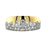 10K Yellow Gold 1.00 Carat Total Weight Lab Diamond Fashion Band Ring