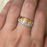 10K Yellow Gold 1.00 Carat Total Weight Lab Diamond Fashion Band Ring