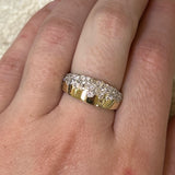 10K Yellow Gold 1.00 Carat Total Weight Lab Diamond Fashion Band Ring
