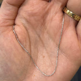 10K White Gold 0.7mm Diamond Cut Wheat Superflex Chain 18"