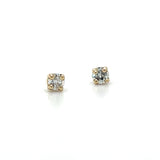 14K Yellow Gold 1/4 Carat Total Weight WJS Diamond Studs SI3 H