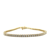 14K Yellow Gold 3.00 Carat Total Weight Lab Grown Diamond Tennis Bracelet  KJB809-3.00 # NC