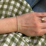 14K Yellow Gold 3.00 Carat Total Weight Lab Grown Diamond Tennis Bracelet  KJB809-3.00 # NC