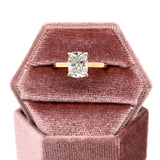 14K Yellow Gold 2.20 Carat Total Weight (2.03CT Color D, Clarity VS1 Cushion Cut Center) Lab Grown Diamond Hidden Halo Engagement Ring DVR073-ECUS-2.00 # NC, [IGI 780688979]