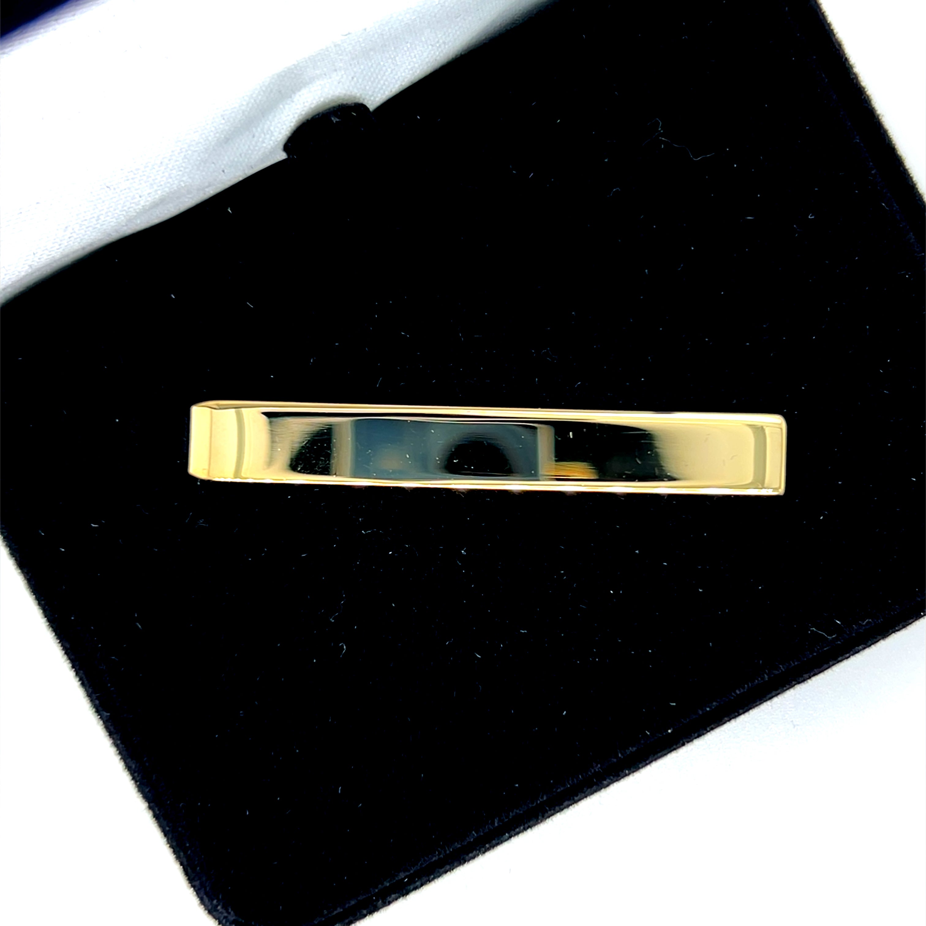 Men's Yellow Gold Overlay Plain Tie Bar