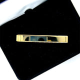 Men's Yellow Gold Overlay Plain Tie Bar