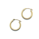 14K Yellow Gold 2mm/16mm Tubular Hoop Earrings