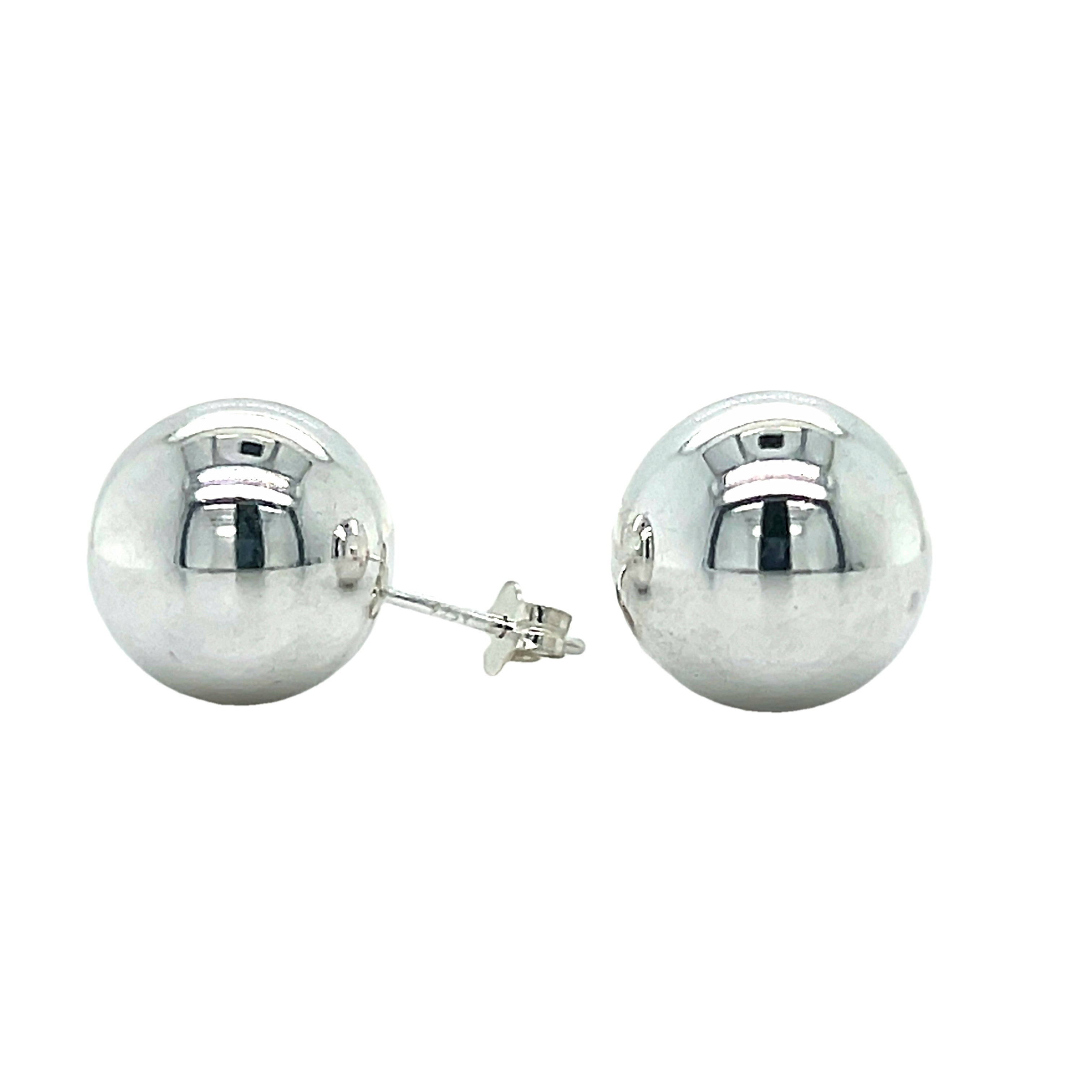 Sterling Silver 12mm Ball Earrings