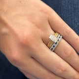 14K White Gold Sapphire & Diamond Band