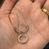 Sterling Silver 0.5CT Lab Grown Diamond Huggie Hoop Earrings