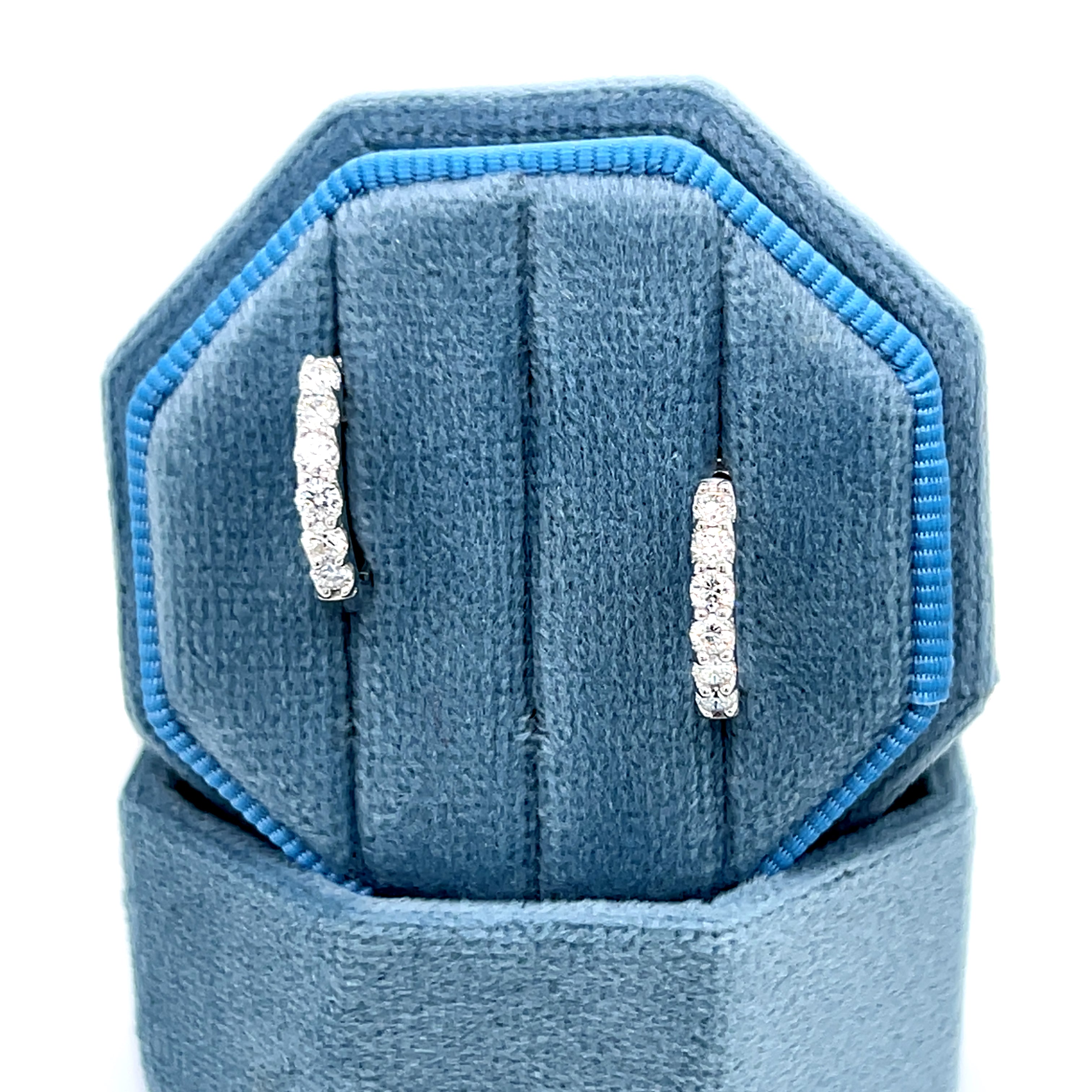 Sterling Silver 0.5CT Lab Grown Diamond Huggie Hoop Earrings
