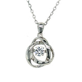 Sterling Silver Motion Cubic Zirconia Pendant