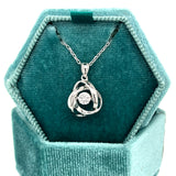 Sterling Silver Motion Cubic Zirconia Pendant