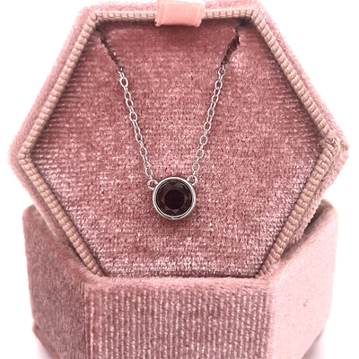 Sterling Silver 1CT Black Diamond Pendant