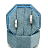 Sterling Silver 0.36 Carat Total Weight Moissanite Huggie Hoop Earrings