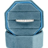 14K White Gold 0.5 Carat Total Weight Classic Diamond Band in U-Prong Setting