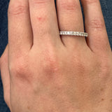 14K White Gold 0.5 Carat Total Weight Classic Diamond Band in U-Prong Setting