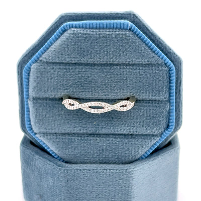 10K Yellow Gold 0.12 Carat Total Weight Twisted Diamond Band
