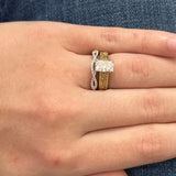 10K Yellow Gold 0.12 Carat Total Weight Twisted Diamond Band